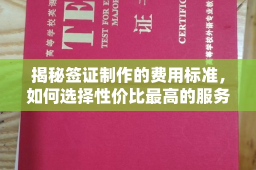 成华揭秘签证制作的费用标准，如何选择性价比最高的服务？